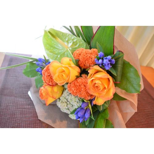 �L���[�g�ȃu�[�P�@JapanOrange�@�i�o���̉ԑ��j�@�I�����W�n�@�a�����A�����L�O���A���j���A���ʁA���\��A�h�V�̓�2