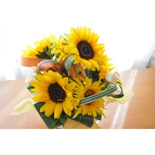 �L���[�g�ȃA�����W�����g�@PureSummer�@�i�q�}�����̃t�����[�A�����W�������g�j�C�G���[�I�����W�n4