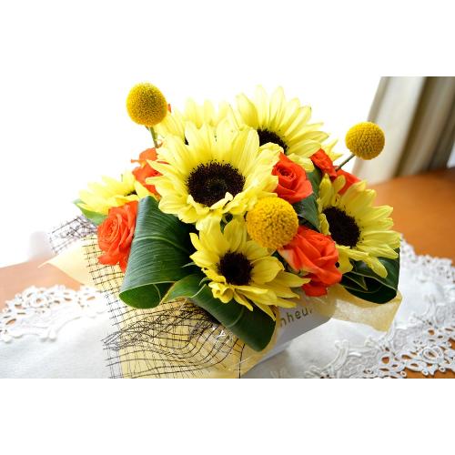 �L���[�g�ȃA�����W�@PineapYellow�@�i�q�}�����̃t�����[�A�����W�������g�j�C�G���[�I�����W�n3
