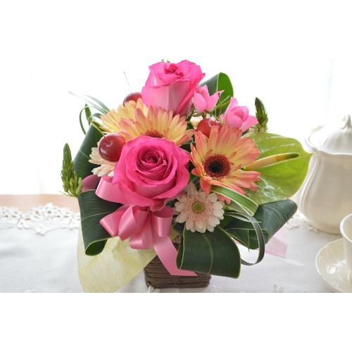 �L���[�g�ȃA�����W�����g�@PinkTea�@(�o���ƃK�[�x���̃t�����[�A�����W�����g�j�@�s���N�n�@�a�����A�����L�O���A���j���A���\��A�R���T�[�g�A���C�u2